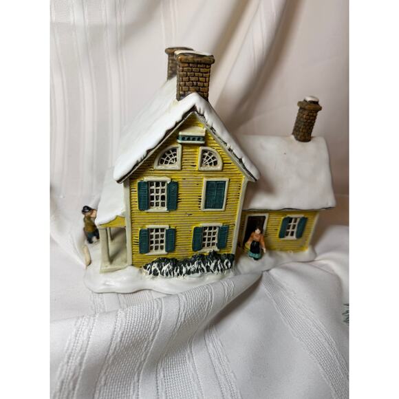 Currier And Ives Museum Of New York American Homestead Porcelain Lighted House - Picture 1 of 5
